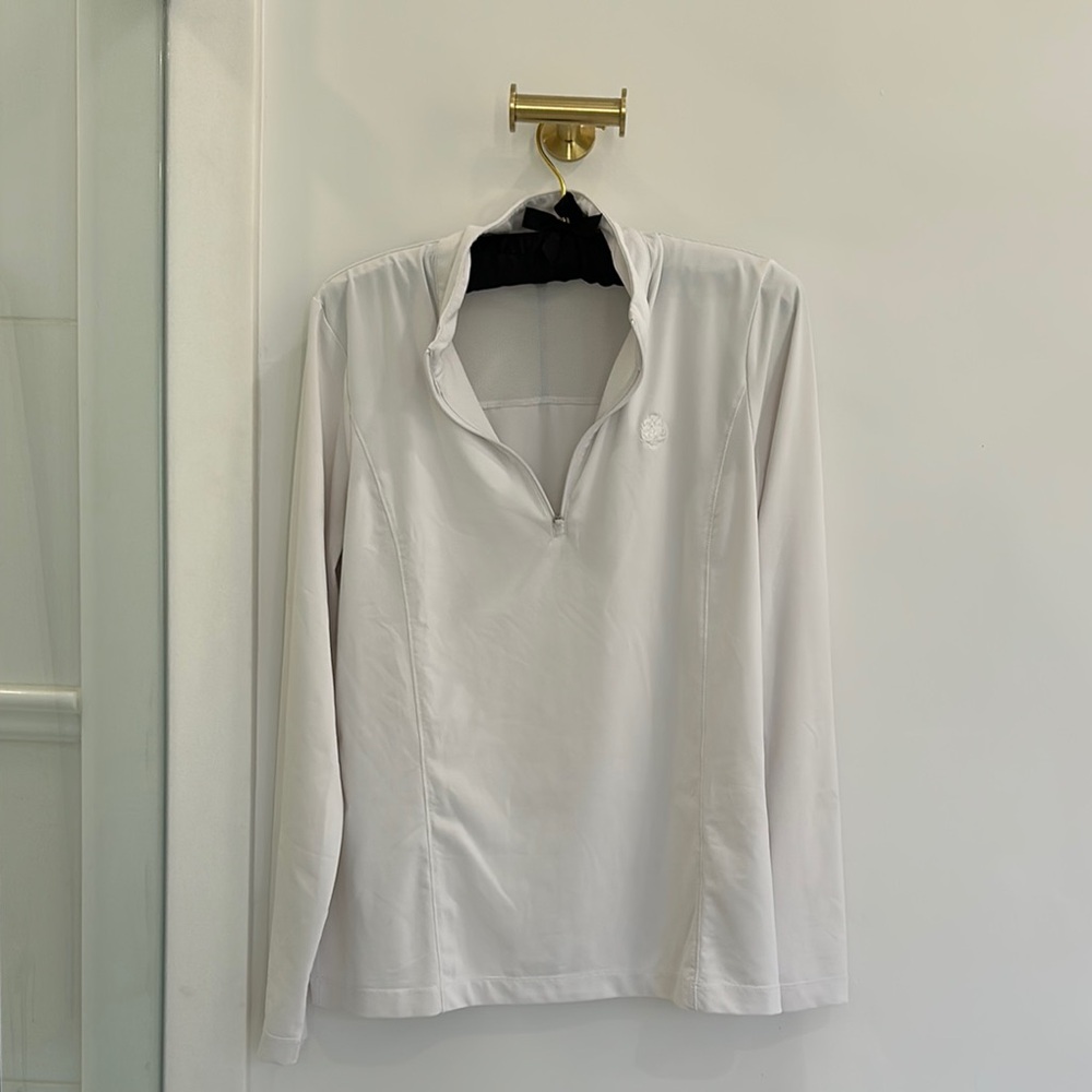 White Athletic Half-Zip from John’s Island Club